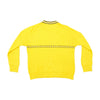 Vintage Yellow Rib Knit Striped Mock Neck Sweater