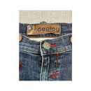 Deploy Floral Patchwork Denim Mini Skirt