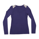 T-shirt Henley Burberry London com Nova Check nos Ombros