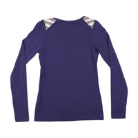 T-shirt Henley Burberry London com Nova Check nos Ombros