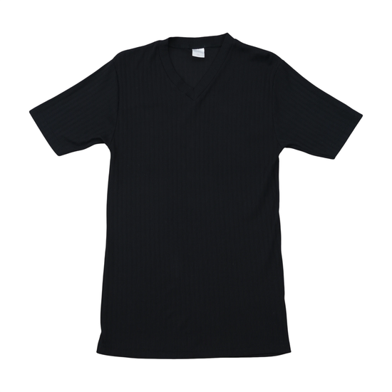 Enrico Golani Ribbed V-Neck Longline Shirt
