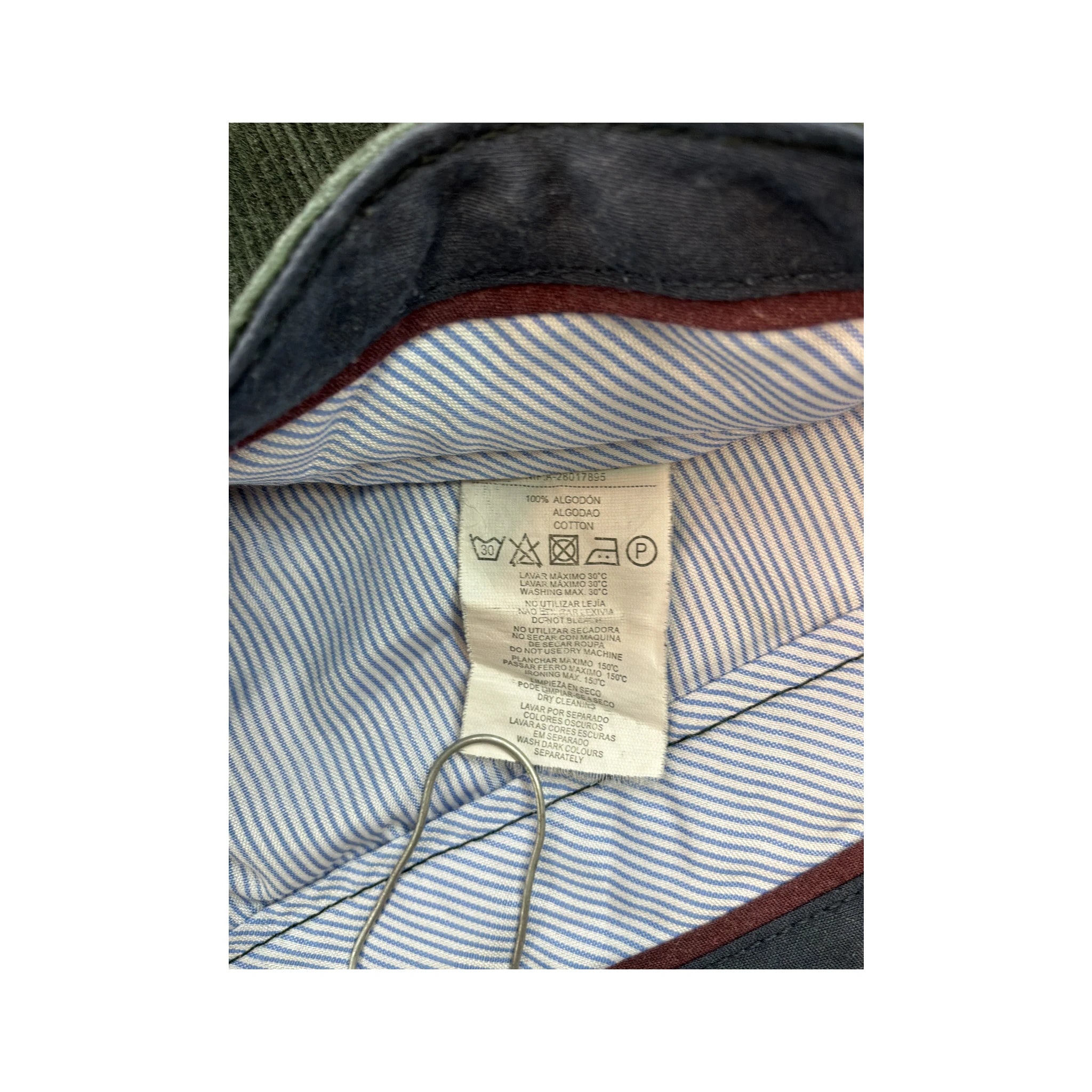 EW Easy Wear Dark Green Cotton Corduroy Chinos