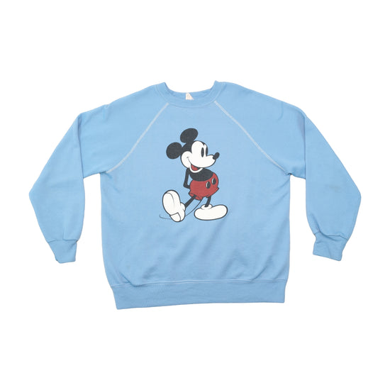 Vintage Mickey Mouse Graphic Raglan Sweatshirt