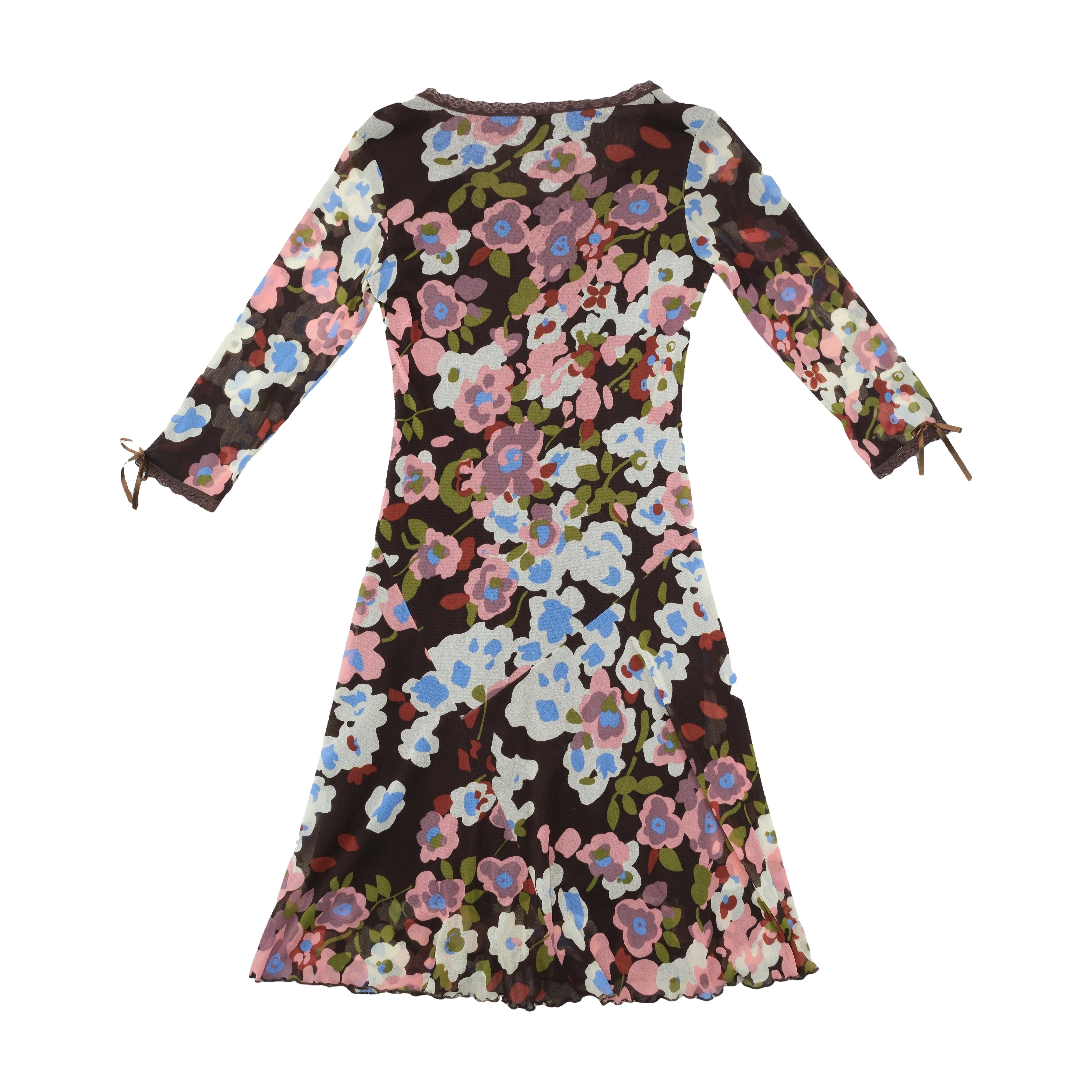 janine...ohl Floral Mesh Mini Dress