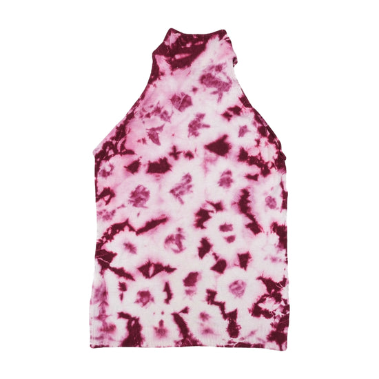 Americo Tavar Tie Dye Rib Knit Halter Tank Top