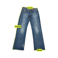 Miss Sixty Distressed Wide Leg Cotton Jeans
