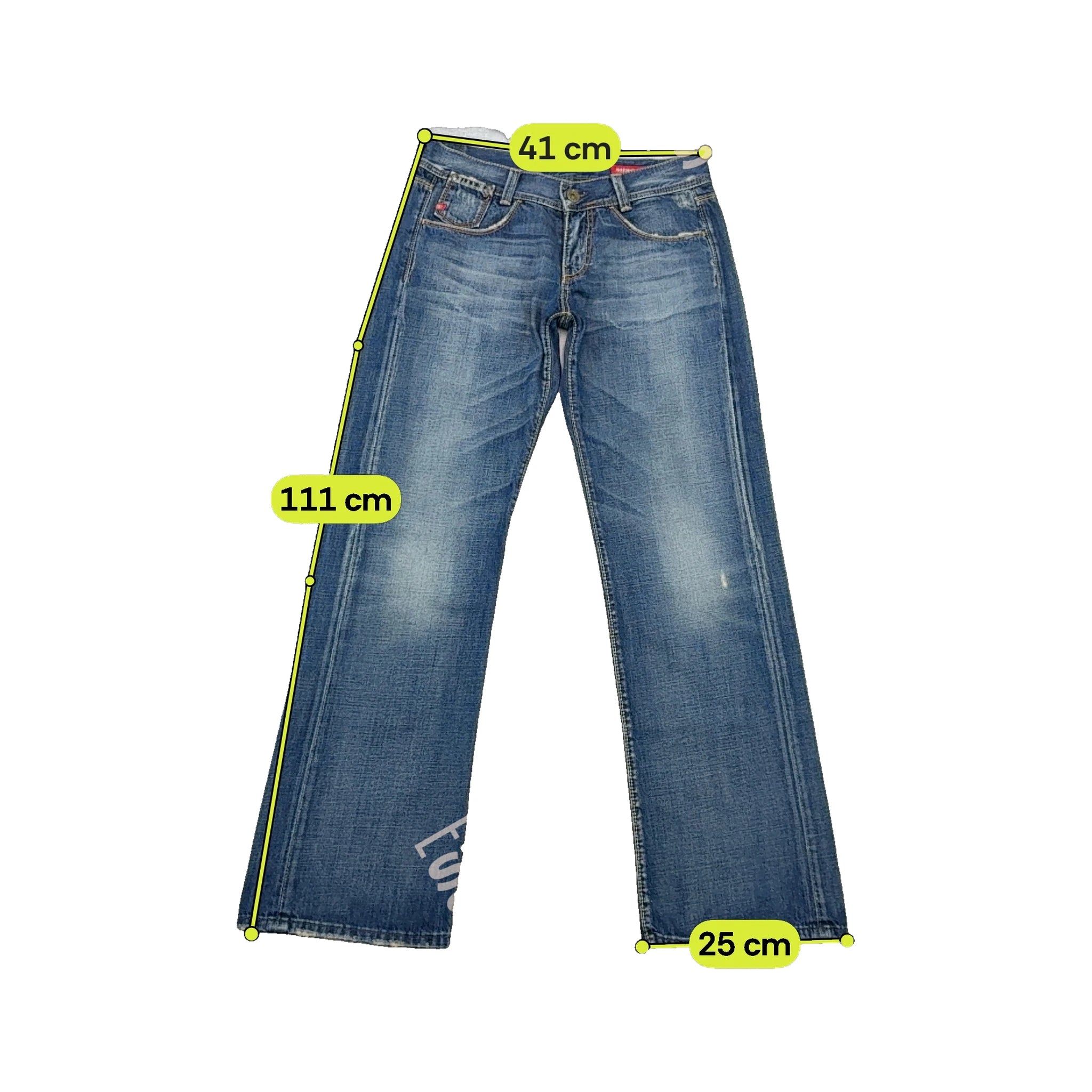 Miss Sixty Distressed Wide Leg Cotton Jeans