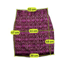 Vintage Handwoven Purple Thai Mudmee Ikat Pencil Skirt