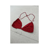 Hand Crocheted Halter Triangle Knit Top