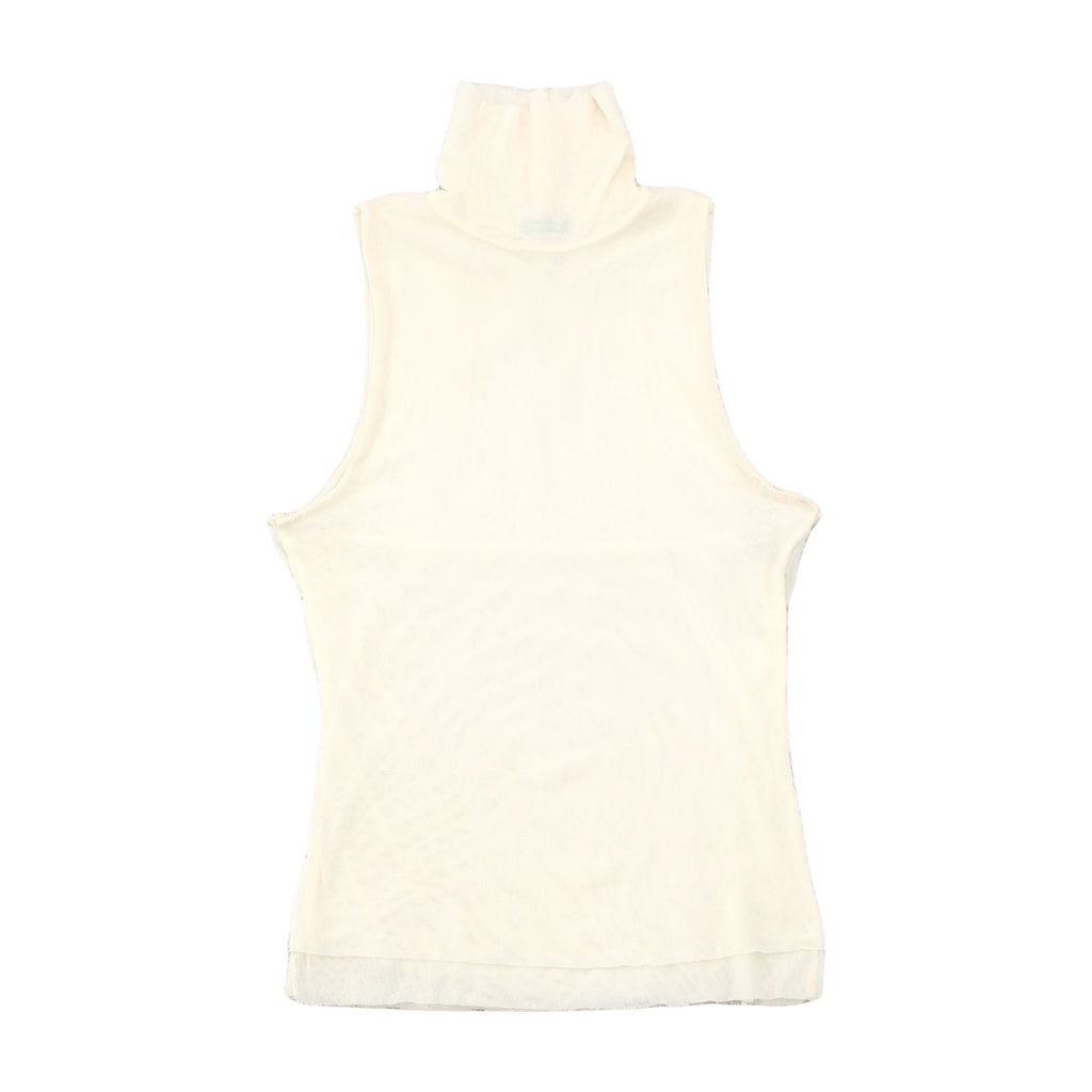United Colours of Benetton Sheer Sleeveless Turtleneck Tank Top