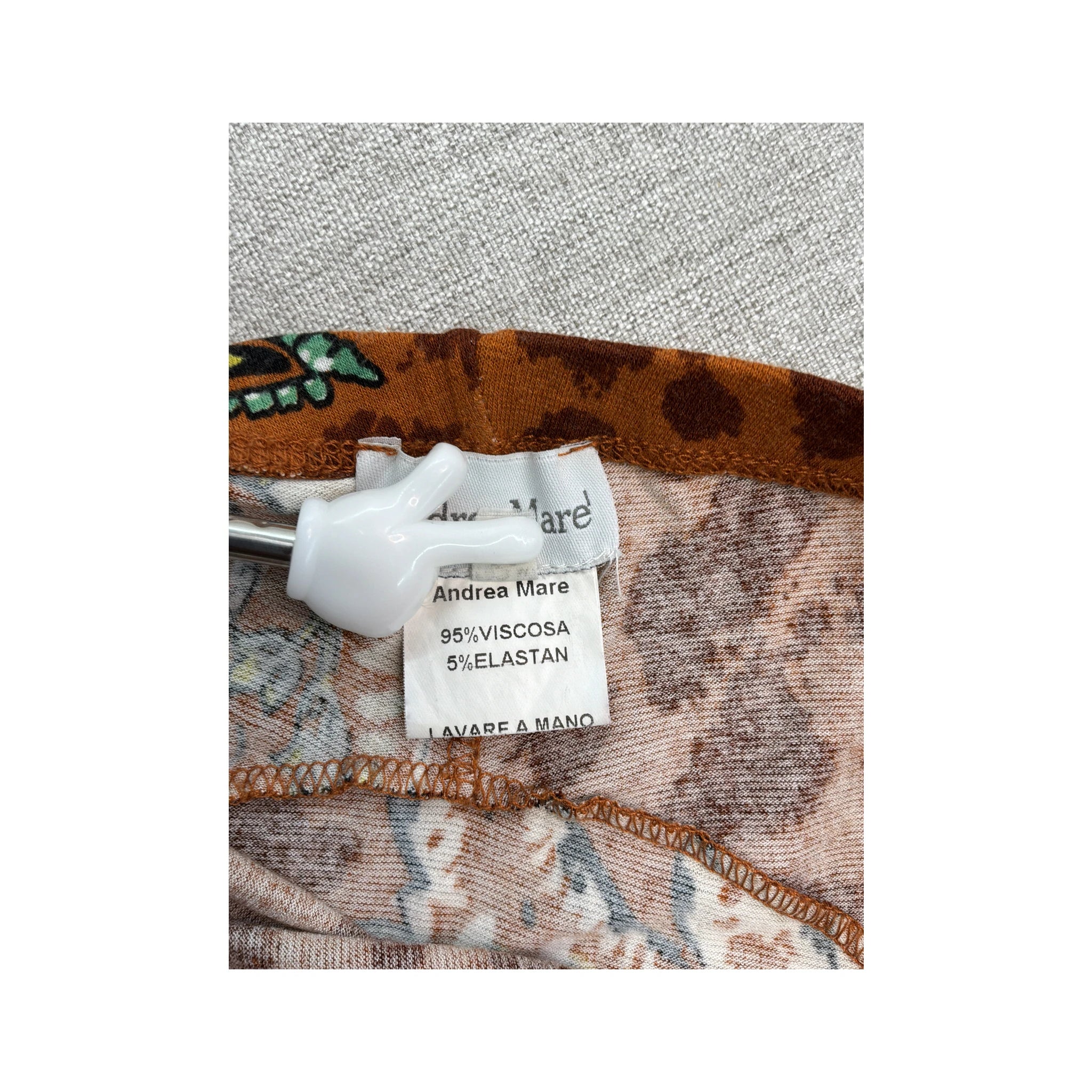Andrea Mare Paisley Animal Print Flared Skirt