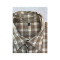 Salewa Brown Plaid Short Sleeve Viscose Blend Shirt