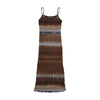 LuLu H'h Boho Stripe Tie-Dye Print Slip Dress