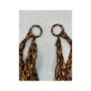 Alberta Ferretti Tortoiseshell Print Ring Strap Silk Chiffon Dress