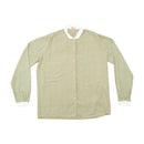 1a Eleganza Plaid Print Contrast Collar Button Up Shirt