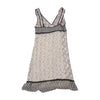 Aniye By Black and White Mixed Print Lace Trim Slip Dress