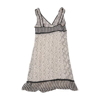 Aniye By Black and White Mixed Print Lace Trim Slip Dress