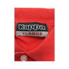 Polo Kappa em piqué de algodão vermelho com logótipo