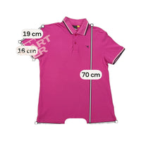 Diadora Pink Cotton Piqué Tipped Collar Polo Shirt