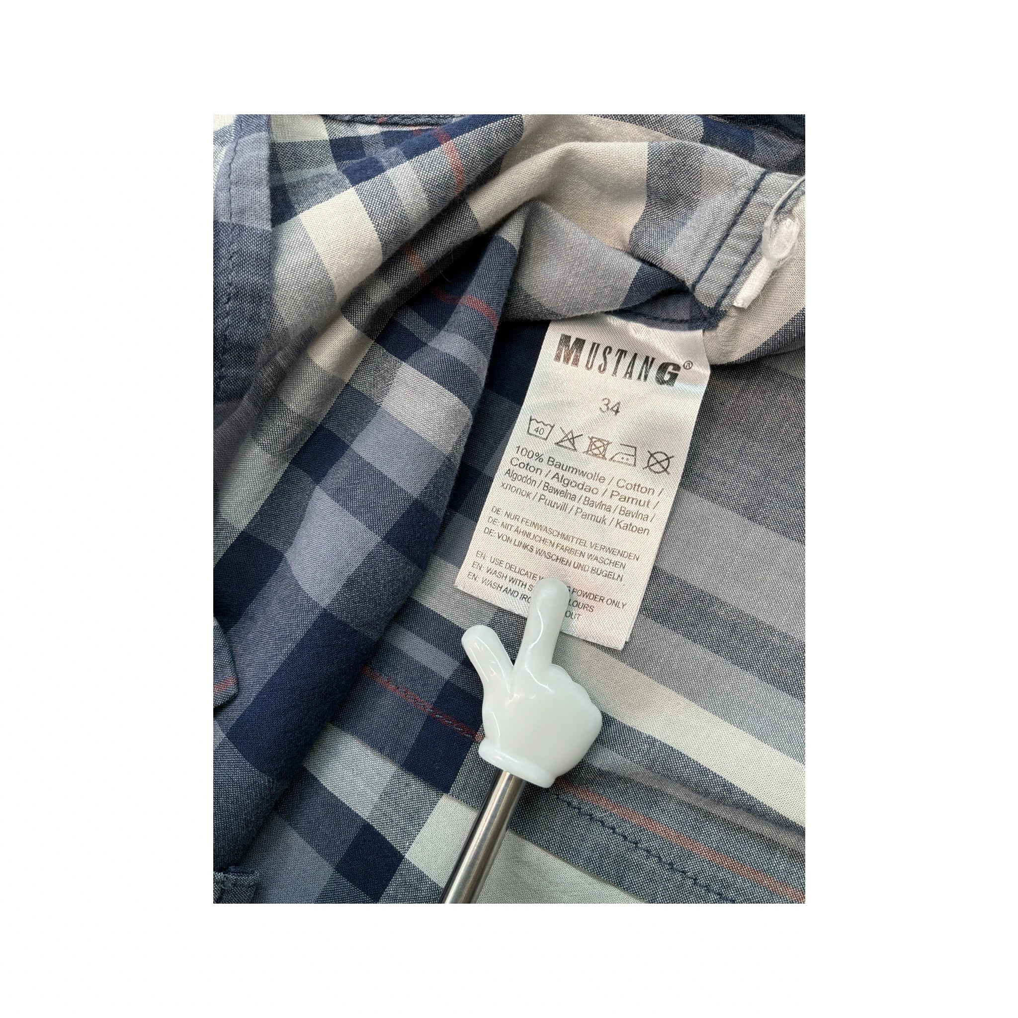 Mustang Plaid Cotton Button Up Shirt