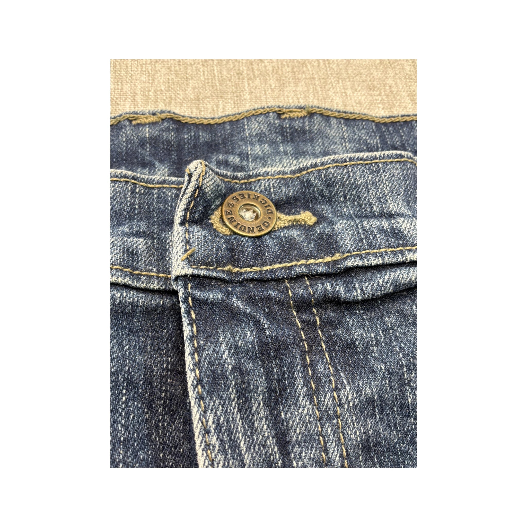 Calças de ganga de carpinteiro Dickies vintage em algodão de perna direita