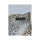 OMAI Leopard Print Lace Up Blouse
