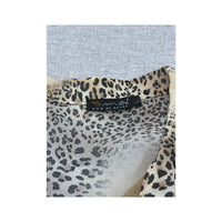 OMAI Leopard Print Lace Up Blouse