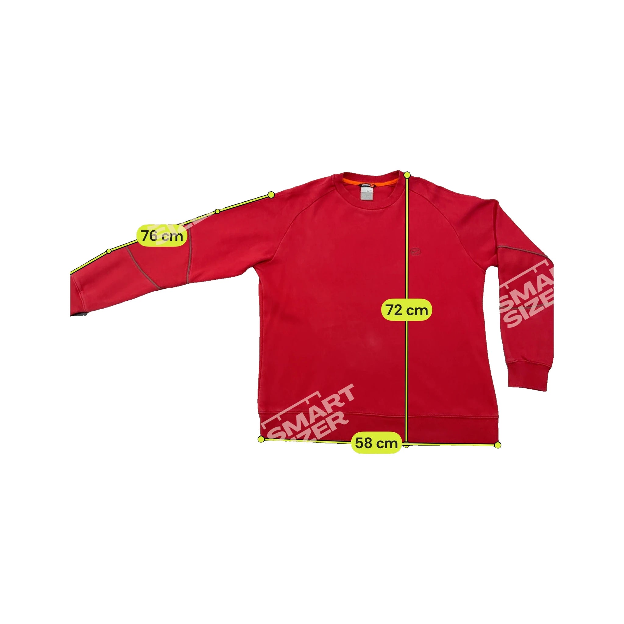 Nike Vintage Red Swoosh Detail Crewneck Sweatshirt