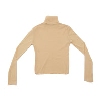 Sheer Lettuce Edge Turtleneck Top