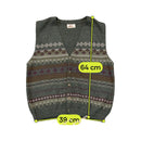 Rodes Vintage Geometric Pattern Virgin Wool Sweater Vest
