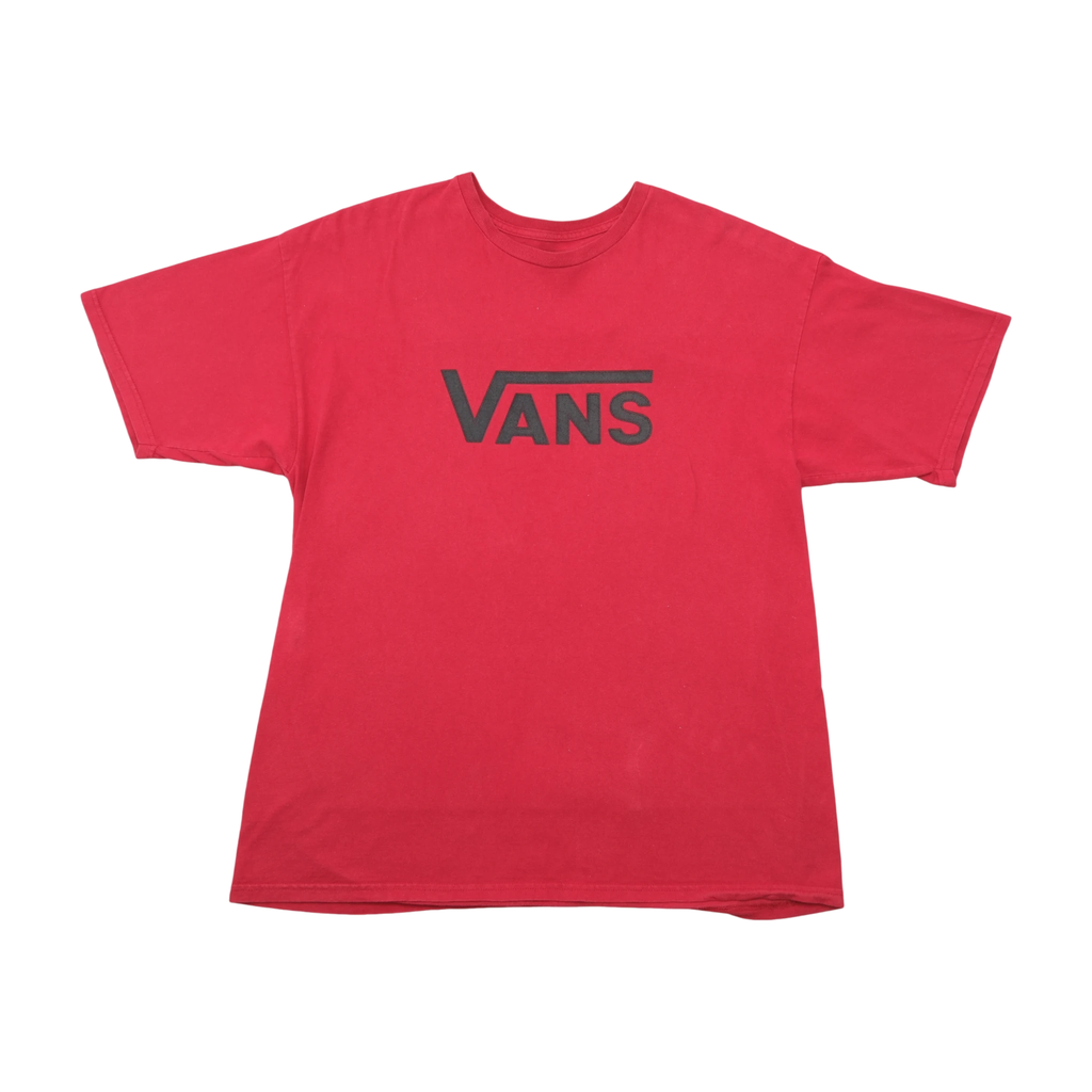 Vans Red Logo Cotton Graphic Shirt