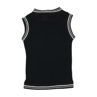 Pinko Sleeveless Knit Tank Top with Striped Trim