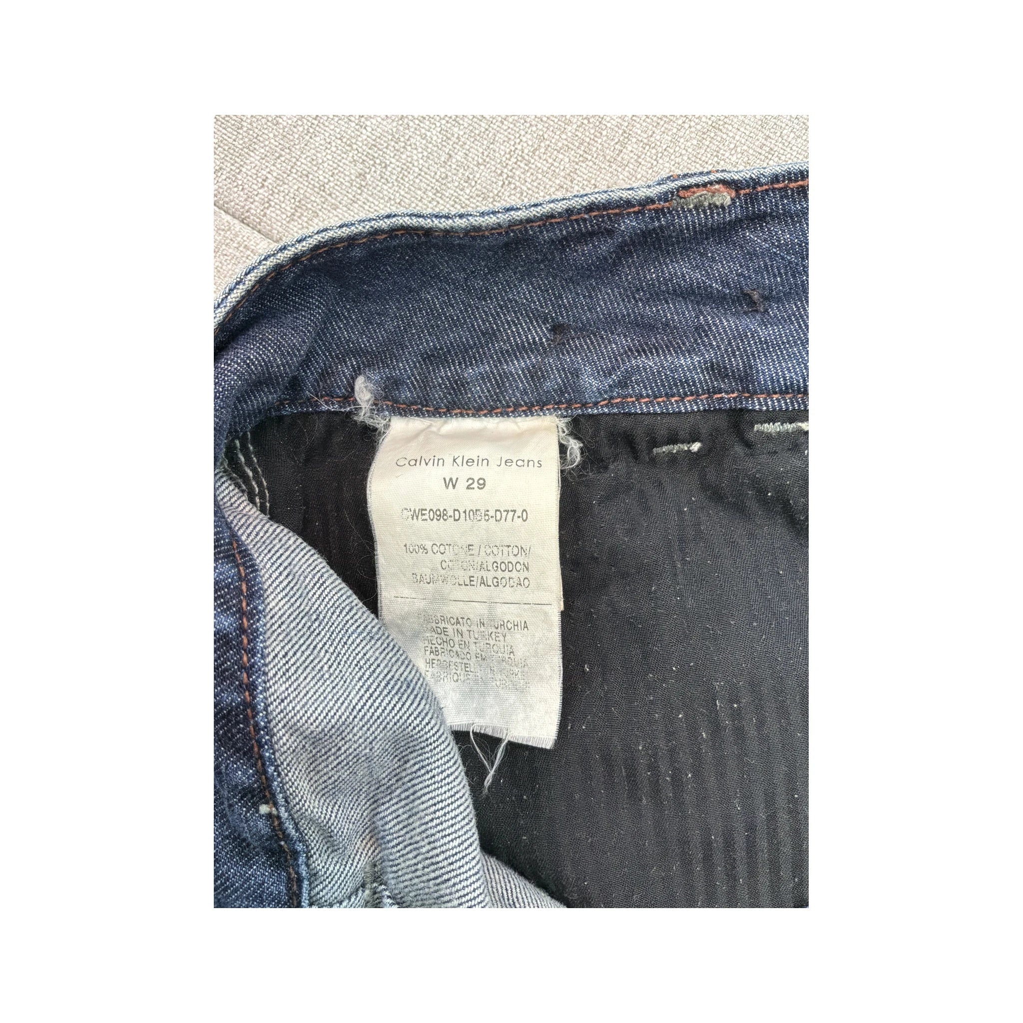 Calvin Klein Jeans Two Tone Denim Mini Skirt