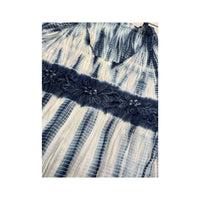 American Angel Blue Tie-Dye Cold-Shoulder Microfiber Dress