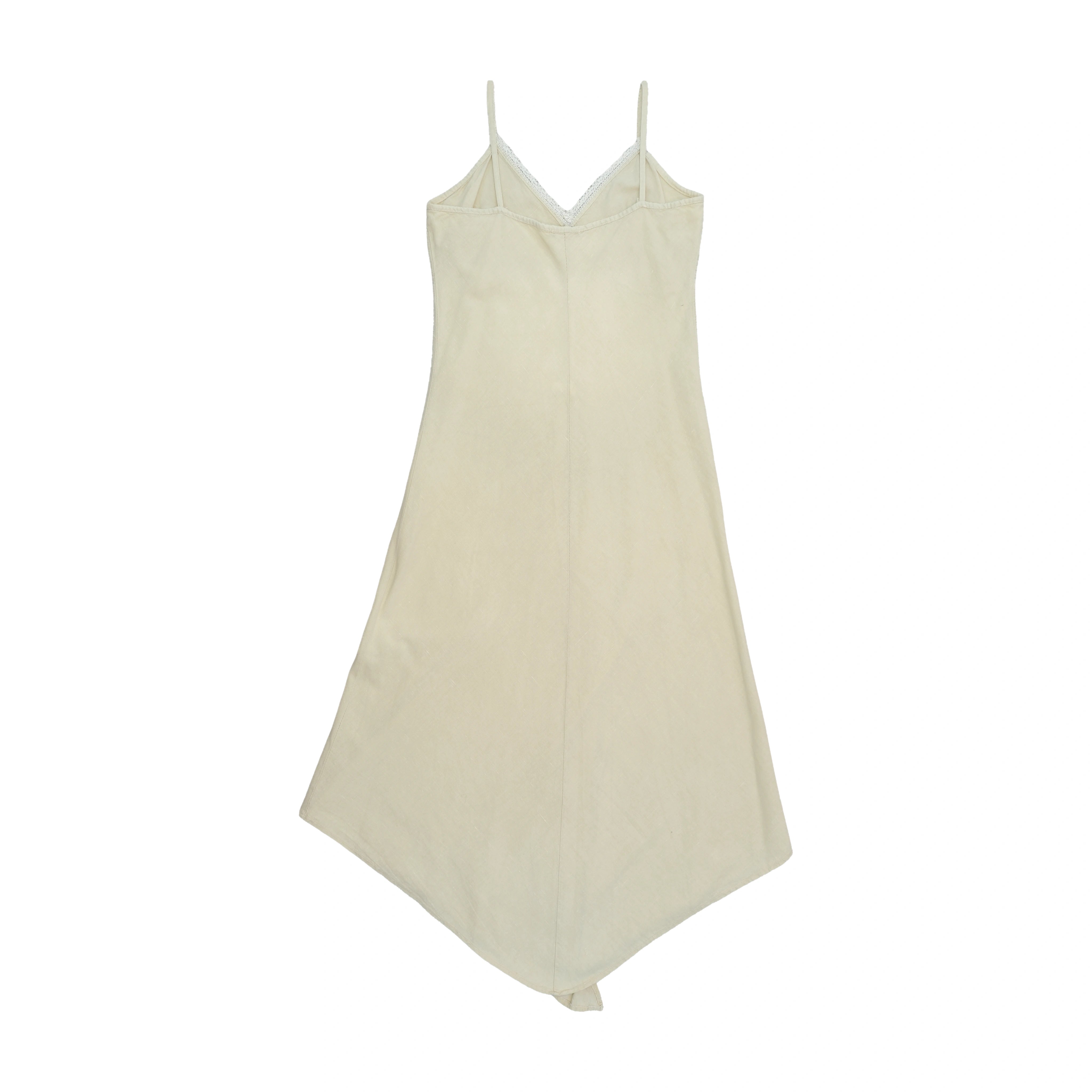 Mezzo Linen Slip Dress with Lace Trim