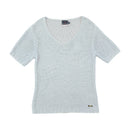 Conte of Florence V-Neck Short Sleeve Knit Sweater
