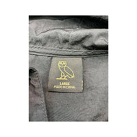 OVO Black Hooded Zip-Up Jacket (Etiqueta com tecido?)