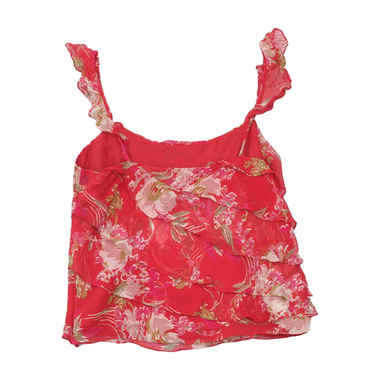 ECI New York Floral Ruffle Tank Top