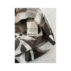 Sheer Brown Floral Mesh Button-Front Top