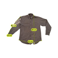 Camisa Marlboro Classics em algodão castanho com Botões
