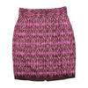 Vintage Handwoven Purple Thai Mudmee Ikat Pencil Skirt
