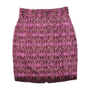 Vintage Handwoven Purple Thai Mudmee Ikat Pencil Skirt