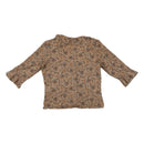 Blusa Outfit com Folhos à Frente e estampado Paisley