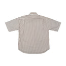 Féminin Creations Brown Striped Short Sleeve Button Up Shirt
