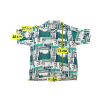 Vintage Abstract Geometric Print Short Sleeve Shirt