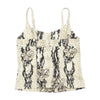 Snake Print Floral Cotton Tank Top