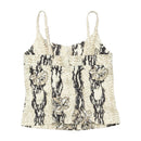 Snake Print Floral Cotton Tank Top