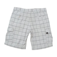 Bear Surfboards Plaid Cotton Cargo Shorts