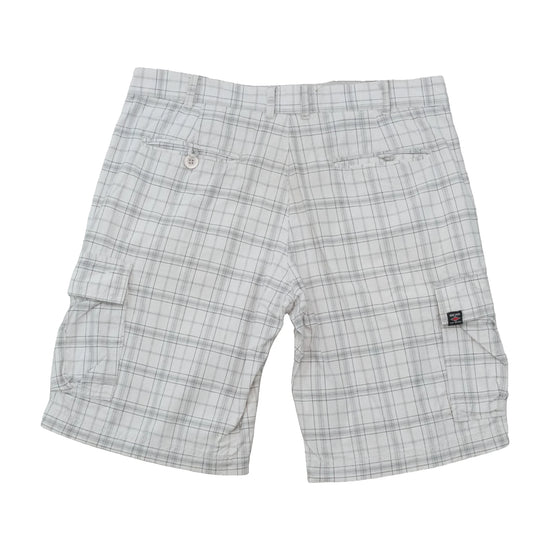 Bear Surfboards Plaid Cotton Cargo Shorts
