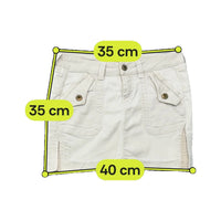 GUESS Y2K White Utility Mini Skirt